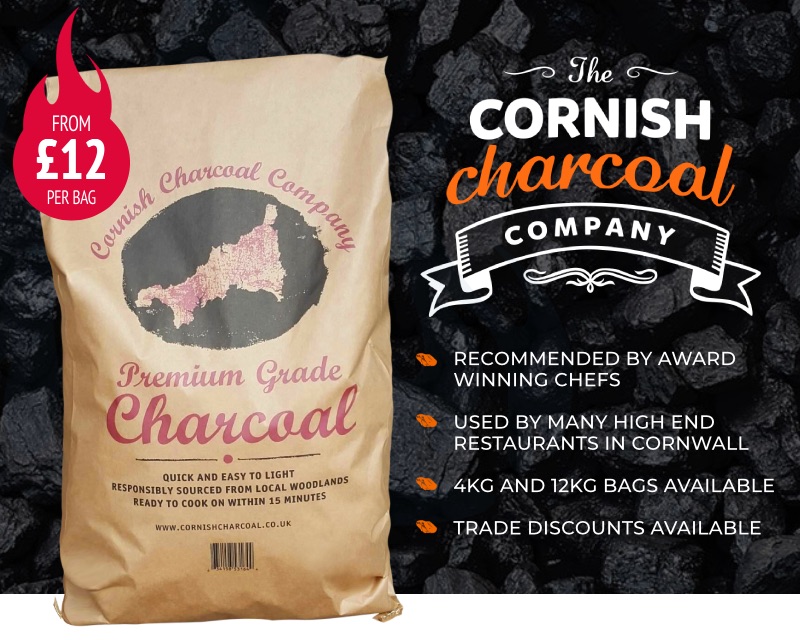 Premium Grade Charcoal from the Cornish Charcoal Company.