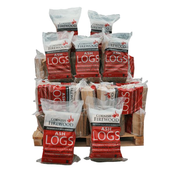 Ash Hardwood Poly Bags Stack