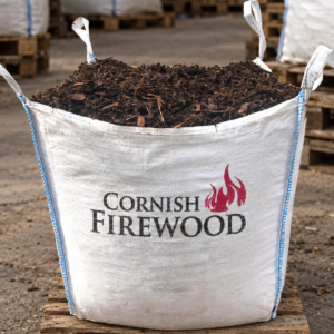 Ornamental bark in a Cornish Firewood branded bulk bag
